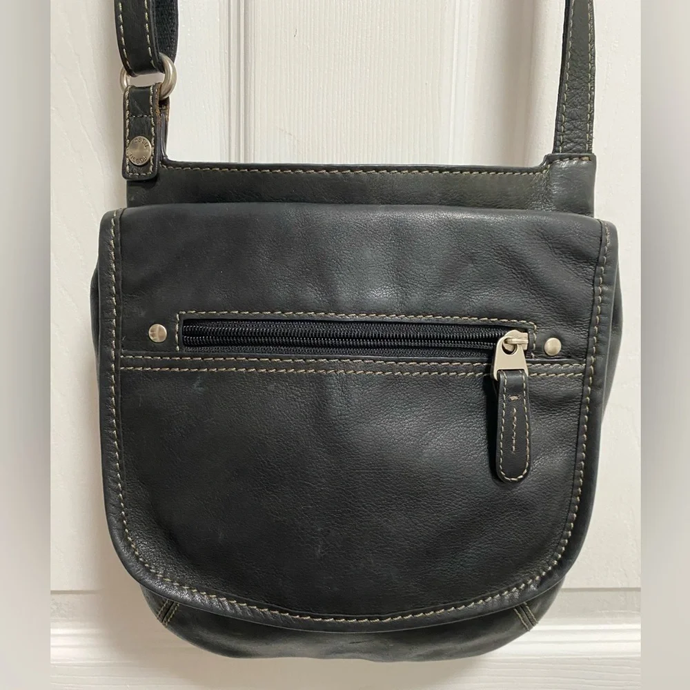Fossil vintage Black Patterned Leather Bag